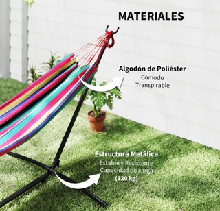 NUEVA- Hamaca con soporte 310x117cm