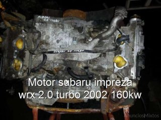 Motor subaru impreza wrx 2.0 turbo 2002 160kw
