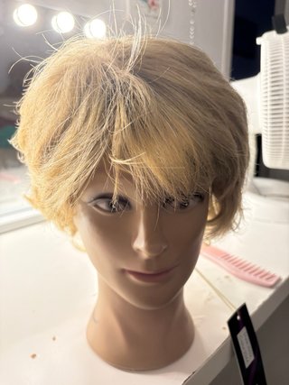 Peluca Bixie Rubia Pelo Natural Humano Corta