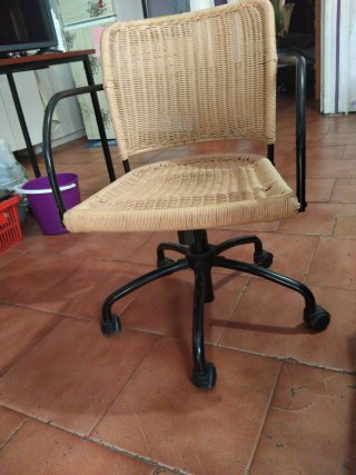 Silla Escritorio Ratán Giratoria