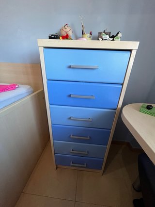 Habitación juvenil completa azul