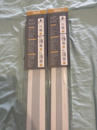 2x Cocoon Cortinas Enrollables 70x130cm Gris/Blanc