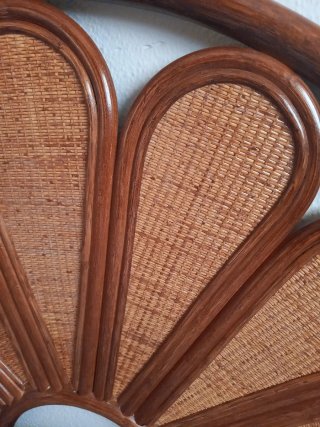 Pareja Cabeceros Rattan Cama Individual