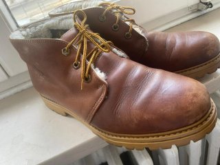 Stivali in vera pelle marrone uomo marca Camper