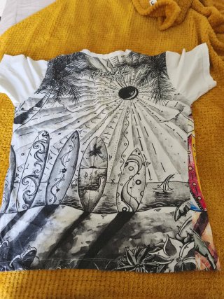 Camiseta Estilo Surfer Multicolor