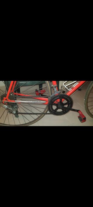 Bicicleta de carretera vintage Naranja fluor