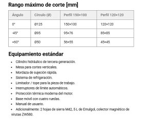 Sierra de cinta metal Cormak 128HDRC