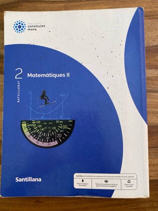Libro Matemàtiques II Santillana Segundo de Bach