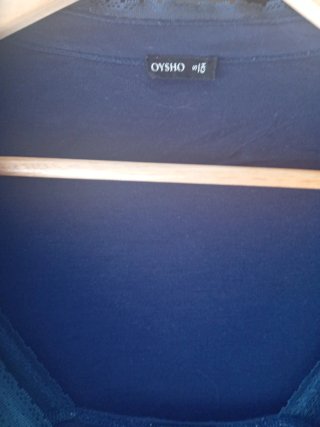 Conjunto Oysho: Camisón y Bata Azul Marino