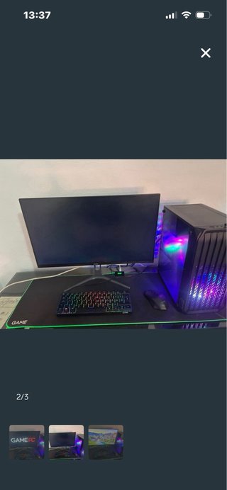 PC Gaming Completo con Monitor y Teclado RGB