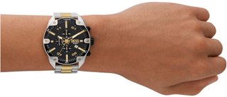 Reloj Diesel Spiked nuevo, dorado y negro