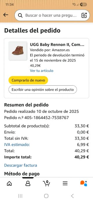 Botas UGG originales Bebé Talla 18 Marrones.