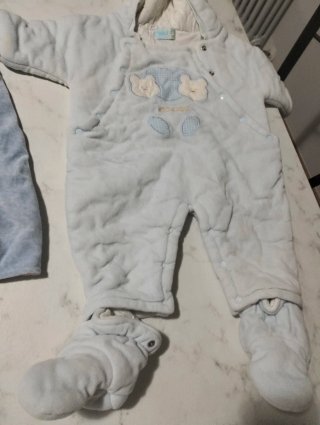 2 salopette neonato come nuove 1-3 mesi