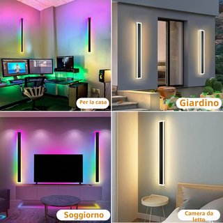 Pack 2 Apliques LED RGB Exterior 100cm