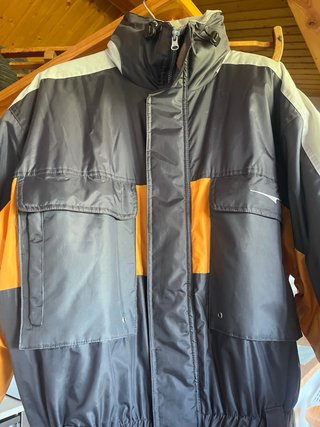 Mono de esquí hombre gris y naranja, talla L