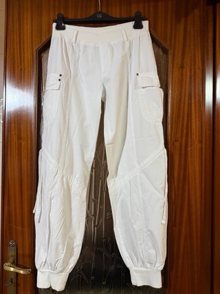 Pantaloni Hello Kiss Dance bianchi
