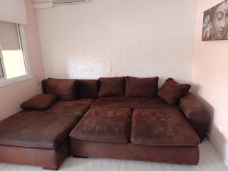Sofá grande con chaise longue doble