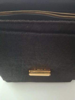 Bolso Piel Cabra Marrón y Negro