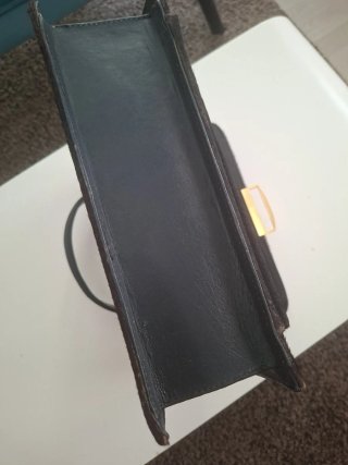 Bolso Piel Cabra Marrón y Negro