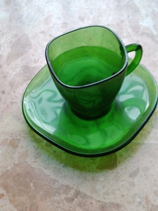 Vajilla Vintage Mini Vidrio irrompible ⁷⁰s Verde