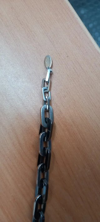 Pulsera Lotus eslabones negros y plateados