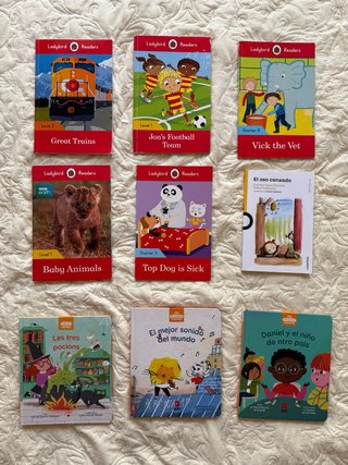 Libros escuela primaria: inglés, español, catalán