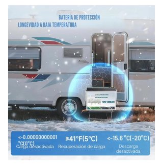 Batería Litio LiFePO4 300Ah 12V con Bluetooth