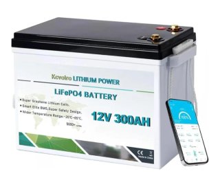 Batería Litio LiFePO4 300Ah 12V con Bluetooth