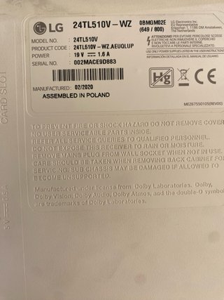 Monitor LG Pantalla Blanca