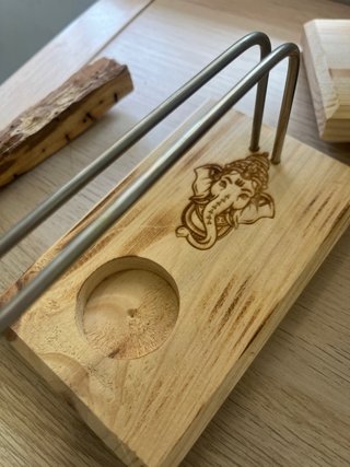 Quemador Palo Santo Grande Madera y Metal