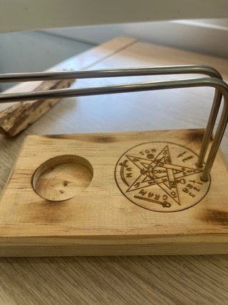 Quemador Palo Santo Grande Madera y Metal