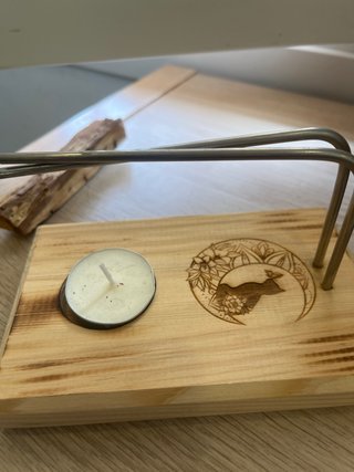 Quemador Palo Santo Grande Madera y Metal