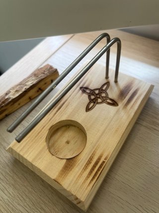 Quemador Palo Santo Grande Madera y Metal