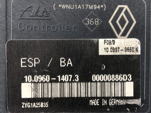 ABS Renault Laguna Scenic 8200001333C 10020600064