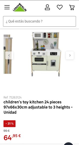 Cocina de juguete infantil