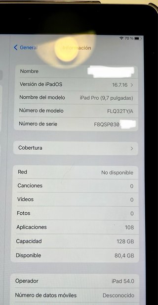 iPad Pro 9,7 128GB WiFi+SIM Plata