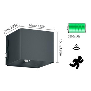 Aplique LED Antracita Sensor Movimiento