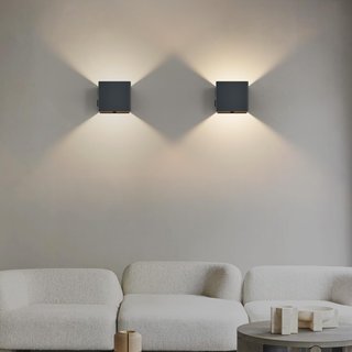 Aplique LED Antracita Sensor Movimiento