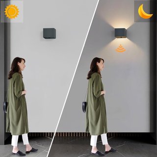 Aplique LED Antracita Sensor Movimiento