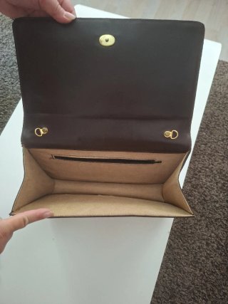 Bolso piel serpiente marrón vintage