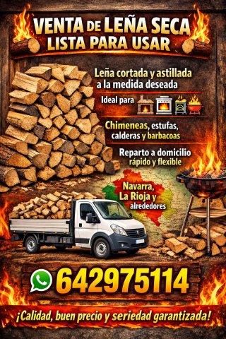 Leña Cortada y Astillada