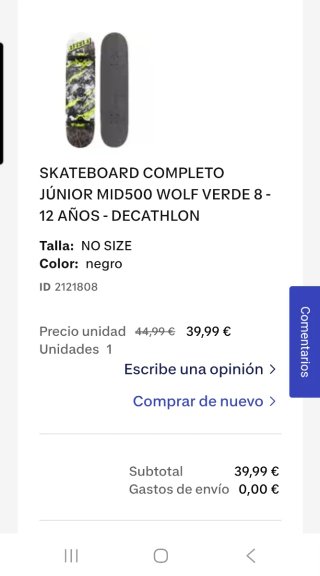 Skate Completo Junior Wolf Verde 8-12 años