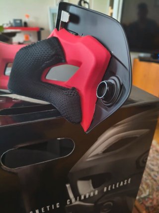 Casco MET Parachute MCR Negro/Rojo
