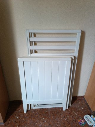 Cuna de madera blanca Mothercare.