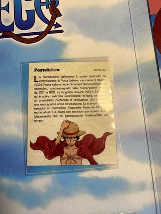 Cartellone One Piece Litografia Postali Italiane