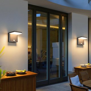 Aplique LED Exterior Sensor Movimiento Gris Antrac