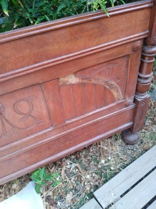 Cabecero antiguo madera estilo 1900  PRECIO NEGOCI