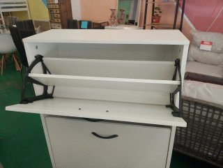 Zapatero 3 puertas blanco