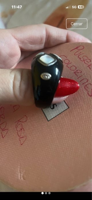 Anillo Tous Negro y Blanco