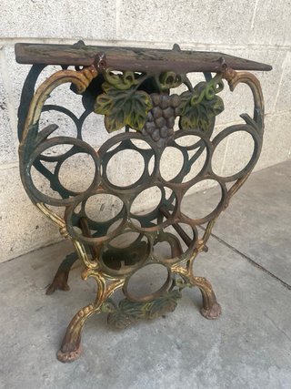 Porta bottiglie cantinetta vino vintage ghisa